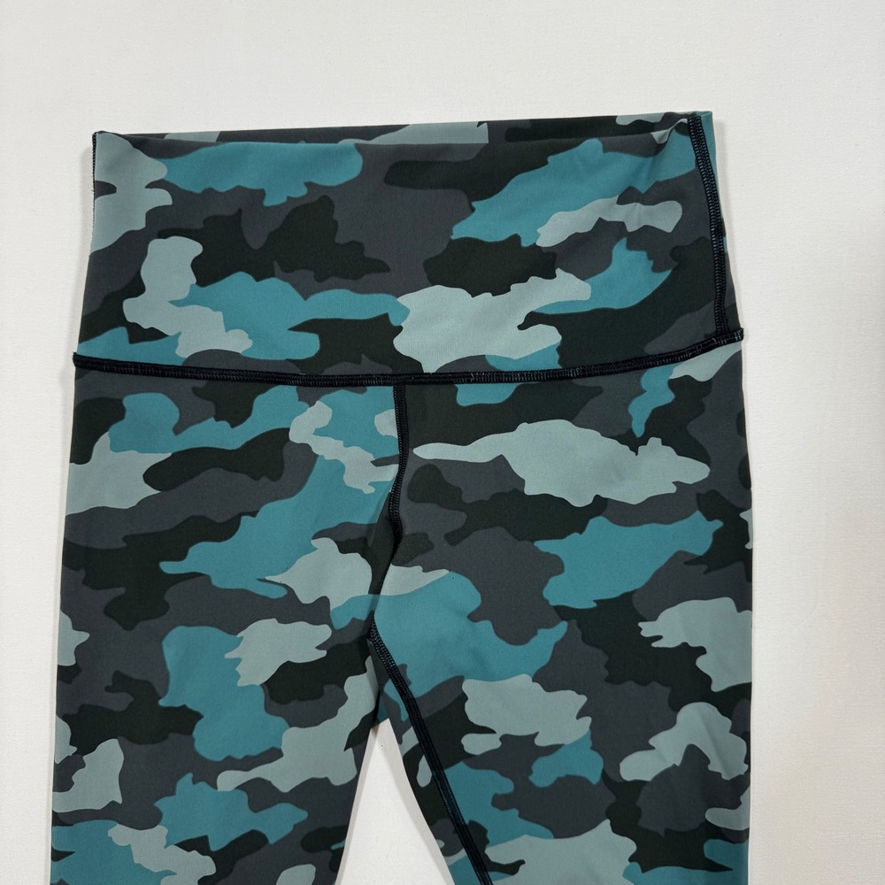 Lululemon Wunder Under High-Rise Tight 25" Teal Camo 6 Gym Yoga Athletic Workout - Picture 3 of 8
